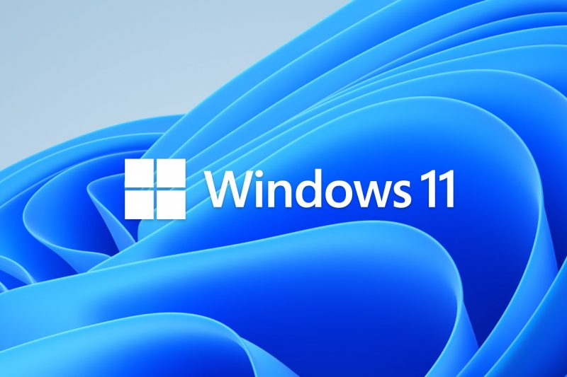 Windows 11 on a blue wallpaper